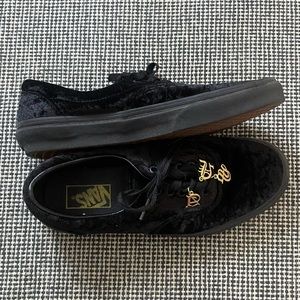 Vans velvet gold charm low top sneakers